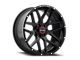 Wicked Offroad W903-B Satin Black 6-Lug Wheel; 20x10; -19mm Offset (10-24 4Runner)