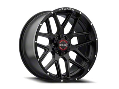 Wicked Offroad W903-B Satin Black 6-Lug Wheel; 22x10; -19mm Offset (10-24 4Runner)