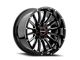 Wicked Offroad W908-B Gloss Black Milled 6-Lug Wheel; 20x10; -19mm Offset (10-24 4Runner)