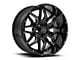 Wicked Offroad W909 Gloss Black Milled 6-Lug Wheel; 22x12; -44mm Offset (10-24 4Runner)