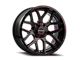 Wicked Offroad W903 Gloss Black Milled with Red Tint 6-Lug Wheel; 22x10; -19mm Offset (03-09 4Runner)