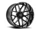 Wicked Offroad W903 Gloss Black Milled 6-Lug Wheel; 20x10; -12mm Offset (10-23 4Runner)