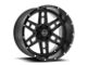 Wicked Offroad W906 Satin Black Milled 6-Lug Wheel; 20x10; -12mm Offset (10-23 4Runner)