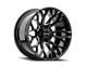 Wicked Offroad W934 Gloss Black Milled 6-Lug Wheel; 22x10; -19mm Offset (03-09 4Runner)