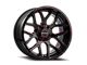 Wicked Offroad W903 Gloss Black Milled with Red Tint 6-Lug Wheel; 22x10; -19mm Offset (21-24 Bronco, Excluding Raptor)
