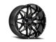 Wicked Offroad W909B Gloss Black Milled 6-Lug Wheel; 20x10; -24mm Offset (22-24 Bronco Raptor)