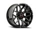 Wicked Offroad W903 Gloss Black Milled Wheel; 22x10 (76-86 Jeep CJ7)