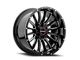 Wicked Offroad W908 Gloss Black Milled Wheel; 20x10 (20-24 Jeep Gladiator JT)