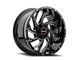 Wicked Offroad W930 Gloss Black Milled Wheel; 20x10; -19mm Offset (20-24 Jeep Gladiator JT)