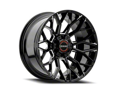 Wicked Offroad W934 Gloss Black Milled Wheel; 20x10; -19mm Offset (20-24 Jeep Gladiator JT)