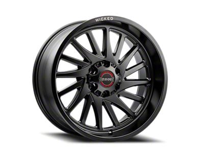 Wicked Offroad W936 Satin Black Milled Wheel; 20x10; -19mm Offset (07-18 Jeep Wrangler JK)