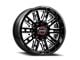 Wicked Offroad W937 Gloss Black Milled Wheel; 20x10; -19mm Offset (07-18 Jeep Wrangler JK)