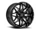 Wicked Offroad W909 Gloss Black Milled Wheel; 20x10 (18-24 Jeep Wrangler JL)