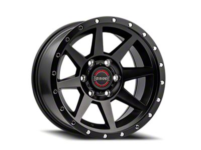 Wicked Offroad W935 Satin Black Wheel; 17x9; 0mm Offset (18-24 Jeep Wrangler JL)