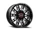 Wicked Offroad W937 Gloss Black Milled Wheel; 20x10; -19mm Offset (76-86 Jeep CJ7)