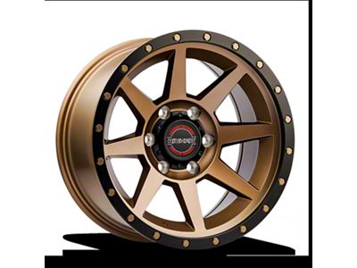 Wicked Offroad W935 Bronze Center with Black Lip 6-Lug Wheel; 17x9; 0mm Offset (16-23 Tacoma)