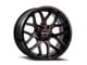 Wicked Offroad W903 Gloss Black Milled with Red Tint 6-Lug Wheel; 22x10; -19mm Offset (17-24 Titan)