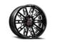 Wicked Offroad W937 Gloss Black Milled 6-Lug Wheel; 20x10; -19mm Offset (22-24 Tundra)