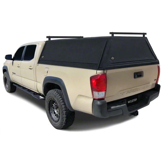 WildTop Tacoma Soft Truck Cap with Integrated Roof Rack WT11609T (16-23 ...