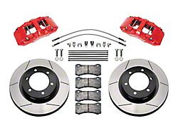 Wilwood AERO6-DM Front Big Brake Kit with 13.38-Inch Slotted Rotors; Red Calipers (21-24 Bronco, Excluding Raptor)