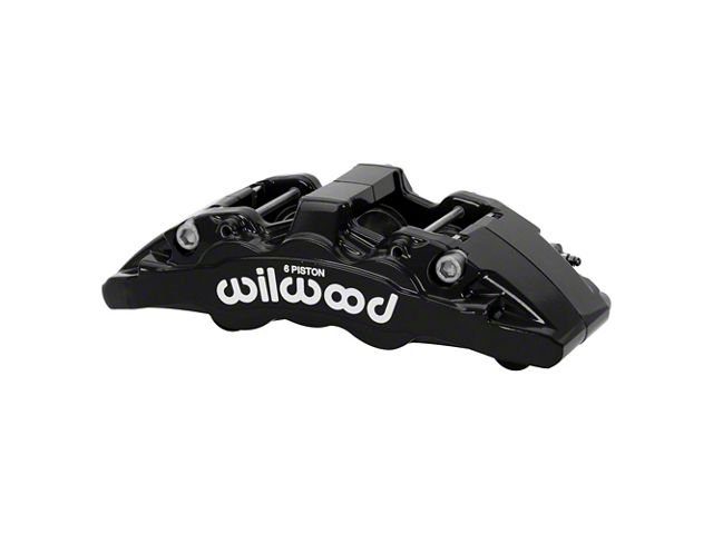 Wilwood AeroDM Forged Six Piston Front Brake Caliper; Driver Side; Black (20-24 Jeep Gladiator JT)