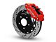 Wilwood Superlite 4R Front Big Brake Kit with Drilled and Slotted Rotors; Red Calipers (07-18 Jeep Wrangler JK)