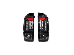 LED Tail Lights; Black Housing; Clear Lens (16-23 Tacoma)