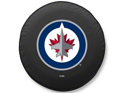 Winnipeg Jets Spare Tire Cover; Black (66-18 Jeep CJ5, CJ7, Wrangler YJ, TJ & JK)