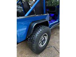 Wizard Works Offroad Rear Tube Flares; Bare Steel (76-86 Jeep CJ7)