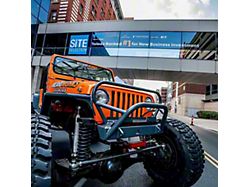 Wizard Works Offroad Tube Fenders with Negative Flare; Bare Steel (87-95 Jeep Wrangler YJ)