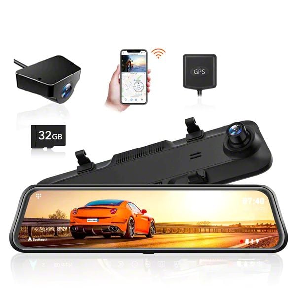 Wolfbox Jeep Gladiator Wi Fi Rear View Mirror Dash Cam G H Universal