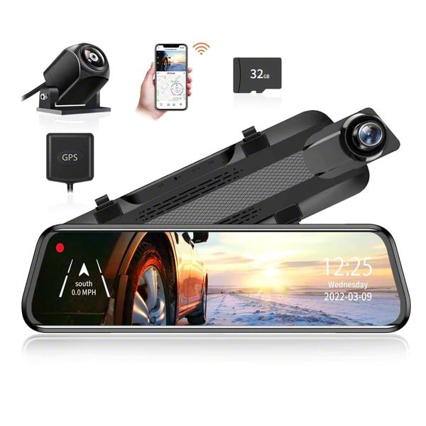 Wolfbox Jeep Renegade Wi Fi Dual Mirror Monitor Dash Cam T Plus