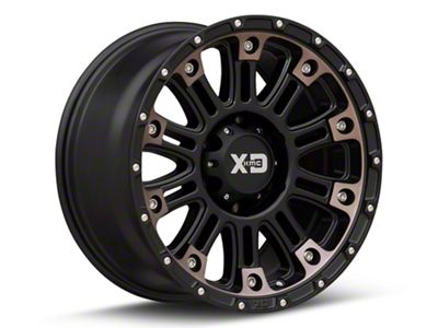 XD Hoss II Satin Black Machined with Dark Tint 6-Lug Wheel; 18x9; 0mm Offset (03-09 4Runner)