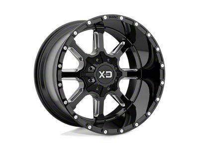 XD Mammoth Gloss Black Milled 6-Lug Wheel; 20x9; 18mm Offset (03-09 4Runner)