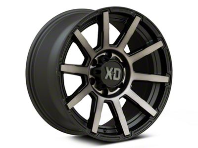 XD Outbreak Satin Black with Gray Tint 6-Lug Wheel; 20x10; -18mm Offset (03-09 4Runner)