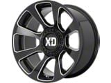 XD Reactor Gloss Black Milled 6-Lug Wheel; 20x9; 0mm Offset (03-09 4Runner)