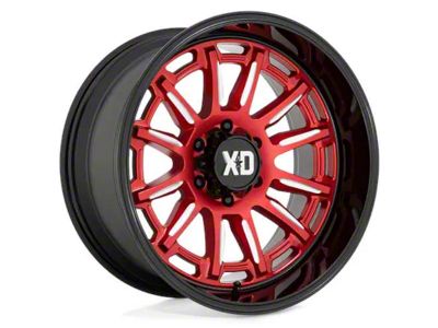 XD Phoenix Candy Red Milled with Black Lip 6-Lug Wheel; 20x9; 0mm Offset (03-09 4Runner)