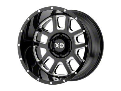 XD Delta Gloss Black Milled 6-Lug Wheel; 20x12; -44mm Offset (04-15 Titan)