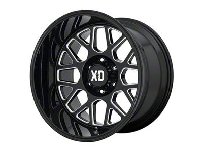 XD Grenade 2 Gloss Black Milled 6-Lug Wheel; 18x9; 18mm Offset (04-15 Titan)