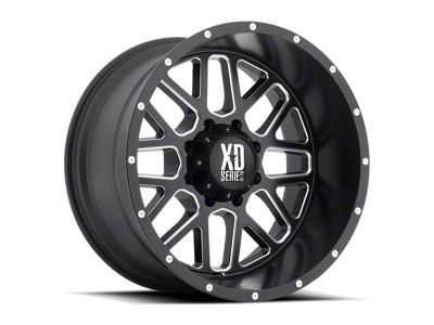 XD Grenade Satin Black Milled 6-Lug Wheel; 18x9; -12mm Offset (04-15 Titan)