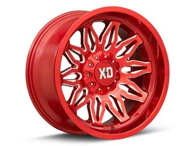 XD Gunner Candy Red Milled 6-Lug Wheel; 20x10; -18mm Offset (04-15 Titan)