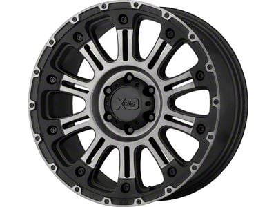 XD Hoss II Satin Black Machined Gray Tint 6-Lug Wheel; 18x9; 18mm Offset (04-15 Titan)