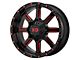 XD Mammoth Gloss Black Milled with Red Tint 6-Lug Wheel; 20x9; 0mm Offset (04-15 Titan)