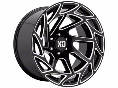 XD Onslaught Gloss Black Milled 6-Lug Wheel; 20x12; -44mm Offset (04-15 Titan)