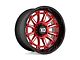 XD Phoenix Candy Red Milled with Black Lip 6-Lug Wheel; 20x9; 0mm Offset (04-15 Titan)