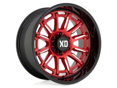 XD Phoenix Candy Red Milled with Black Lip 6-Lug Wheel; 20x9; 18mm Offset (04-15 Titan)