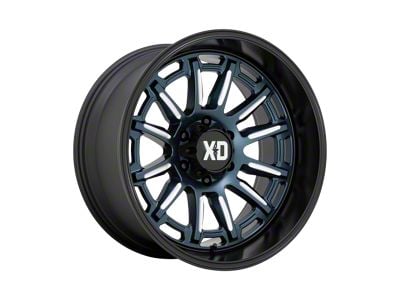 XD Phoenix Metallic Blue Milled with Black Lip 6-Lug Wheel; 20x10; -18mm Offset (04-15 Titan)