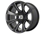 XD Reactor Gloss Black Milled 6-Lug Wheel; 20x9; 0mm Offset (04-15 Titan)