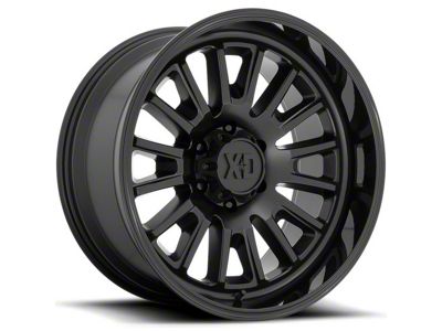 XD Rover Satin Black with Gloss Black Lip 6-Lug Wheel; 22x12; -44mm Offset (04-15 Titan)