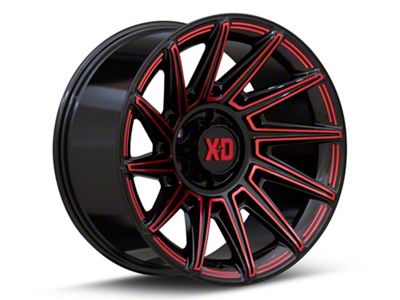 XD Specter Gloss Black with Red Tint 6-Lug Wheel; 20x10; -18mm Offset (04-15 Titan)